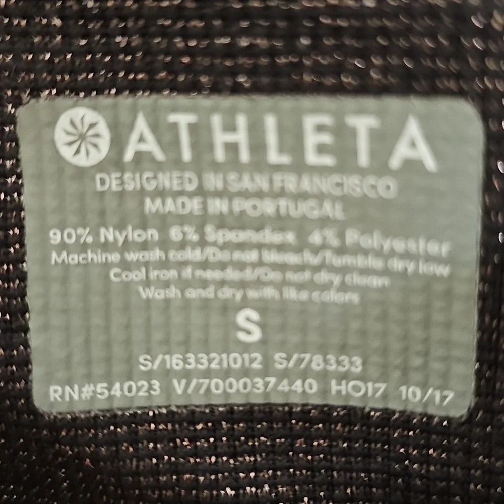 Athleta Espresso Tight Shimmer Glitter Seamless Small‎